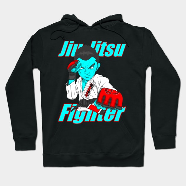 Enso Jiu Jitsu Fighter T-shirt Hoodie by eokakoart